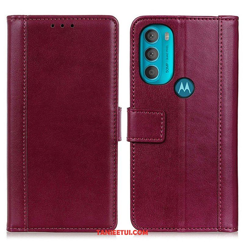 Etui Folio do Moto G71 5G Wersja Kolorowa Z Efektem Skóry