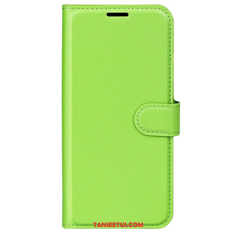 Etui Folio do Moto G73 5G Klasyczny Efekt Skóry Liczi