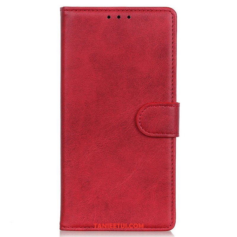 Etui Folio do Moto G73 5G Matowa Sztuczna Skóra