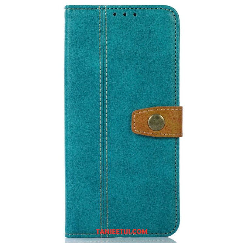 Etui Folio do Moto G73 5G Taśma Tapicerska