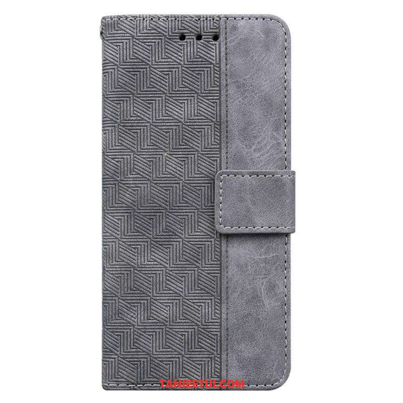 Etui Folio do Moto G73 5G z Łańcuch Pasiasty Wzór