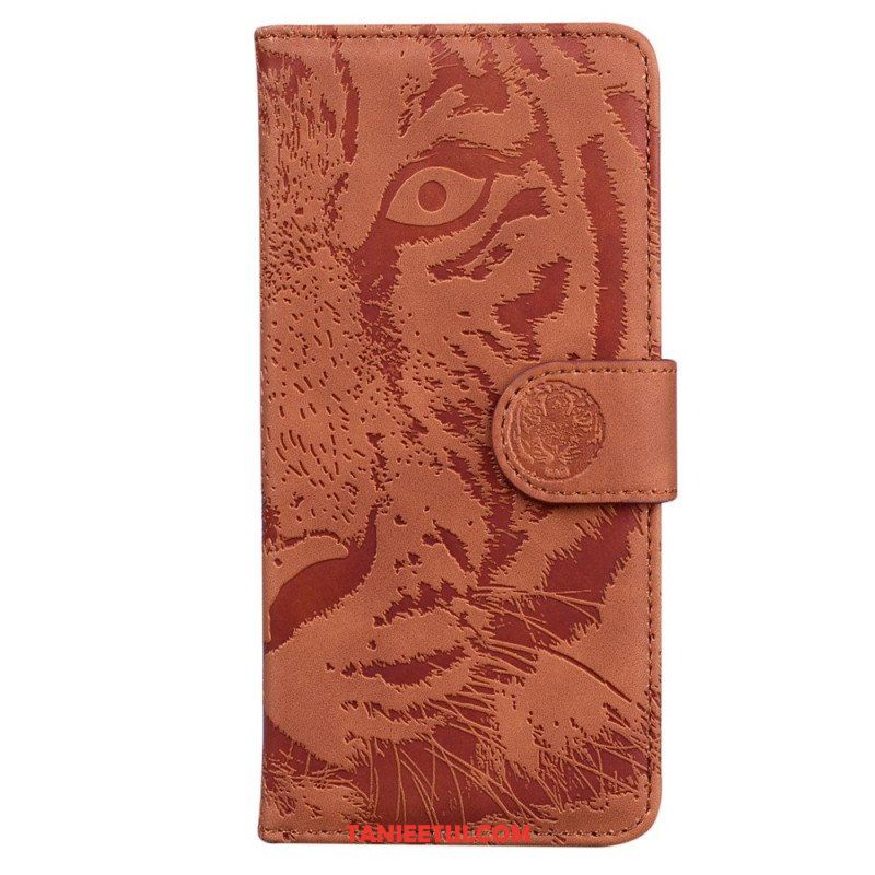 Etui Folio do Moto G73 5G Ślad Tygrysa