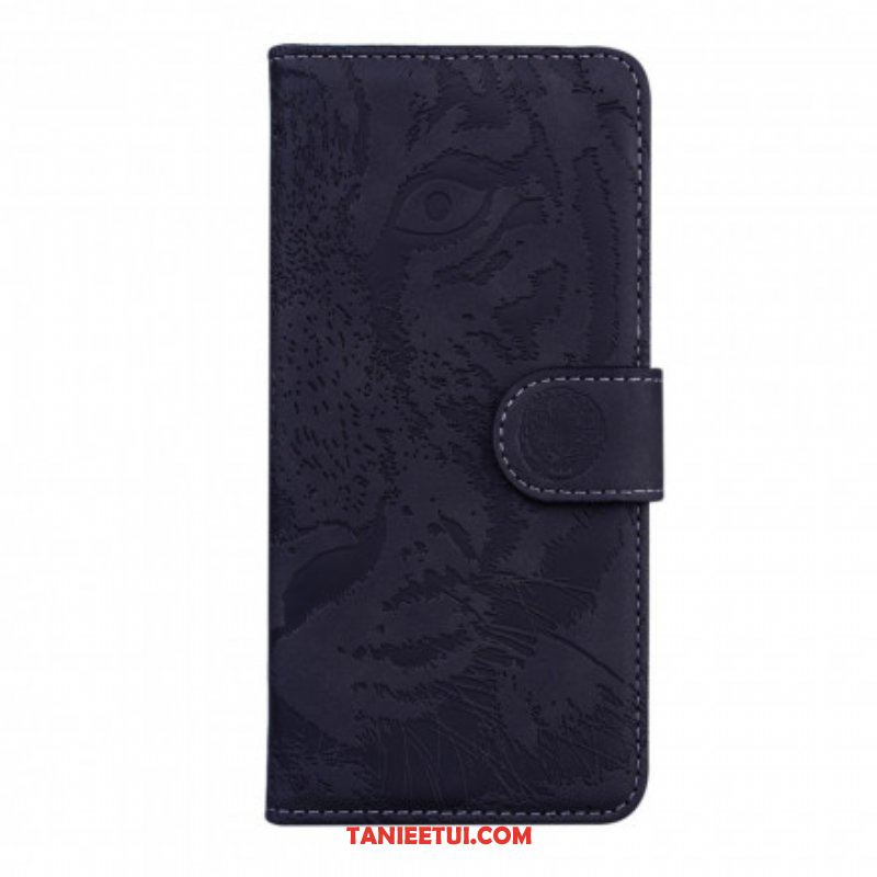 Etui Folio do Motorola Edge 20 Pro Nadruk Twarzy Tygrysa