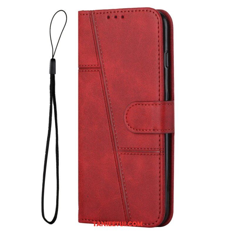 Etui Folio do Motorola Edge 40 Pro z Łańcuch Pasiaste Geometryczne Linie