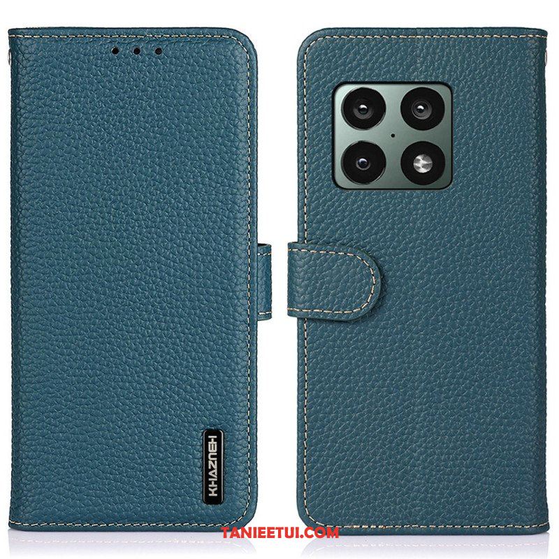 Etui Folio do OnePlus 10 Pro 5G Oryginalna Skóra Khazneh Litchi