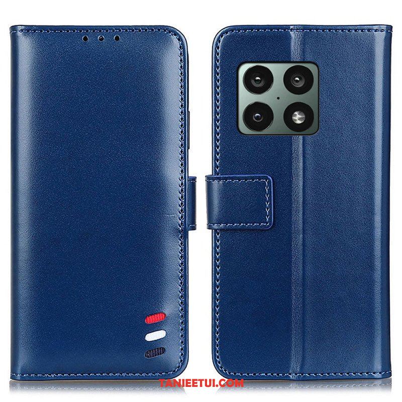 Etui Folio do OnePlus 10 Pro 5G Trójkolorowy Efekt Skóry