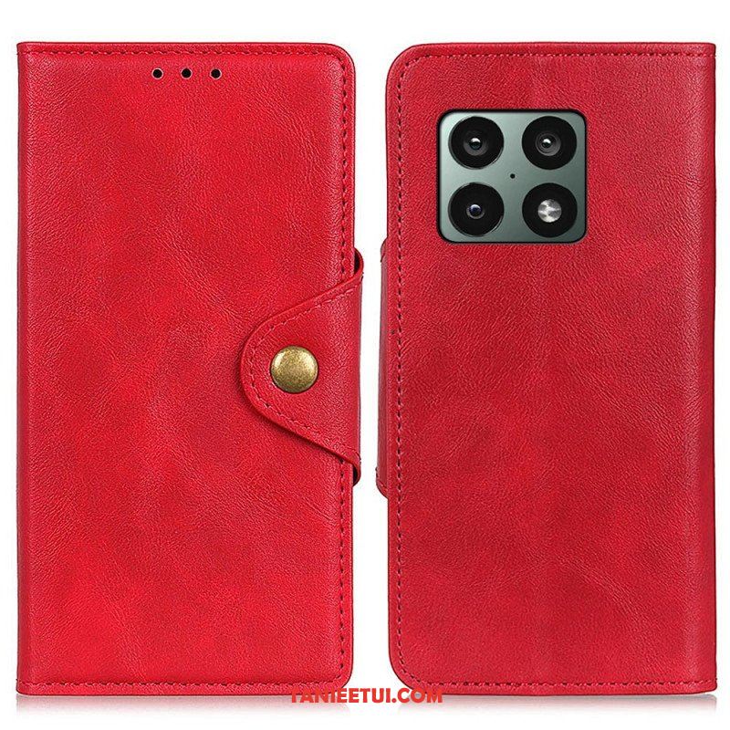 Etui Folio do OnePlus 10 Pro 5G Vintage Sztuczna Skóra I Guzik