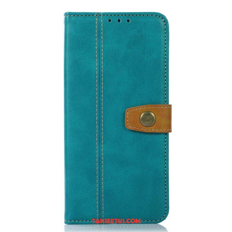 Etui Folio do OnePlus 10T 5G Dwukolorowe Złote Zapięcie