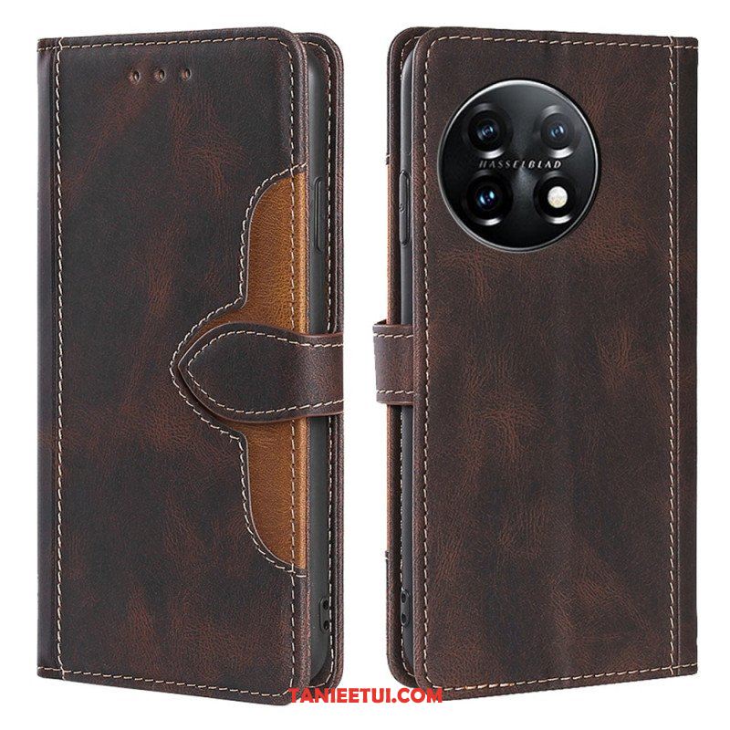 Etui Folio do OnePlus 11 5G Dwukolorowy Kwiatowy