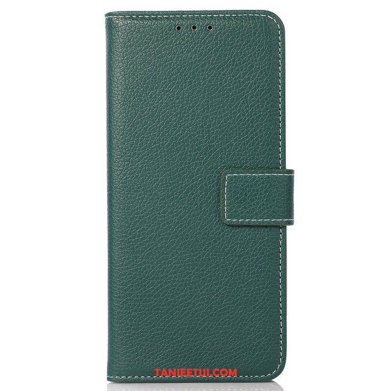 Etui Folio do OnePlus Nord 2 5G Skóra Liczi Ze Szwami