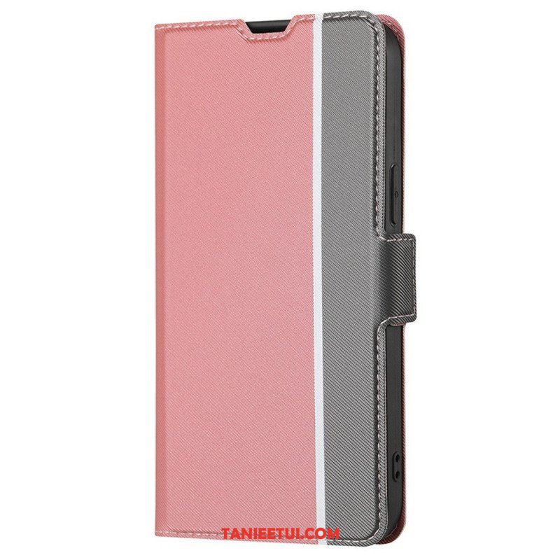 Etui Folio do OnePlus Nord 2T 5G Dwukolorowy Skórzany Styl