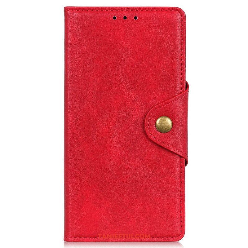 Etui Folio do OnePlus Nord 2T 5G Guzik Ze Sztucznej Skóry