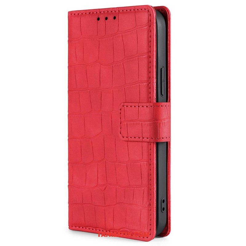 Etui Folio do OnePlus Nord 2T 5G Styl Skóry Krokodyla