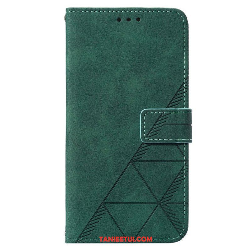 Etui Folio do OnePlus Nord 2T 5G Trójkąty Ze Smyczą