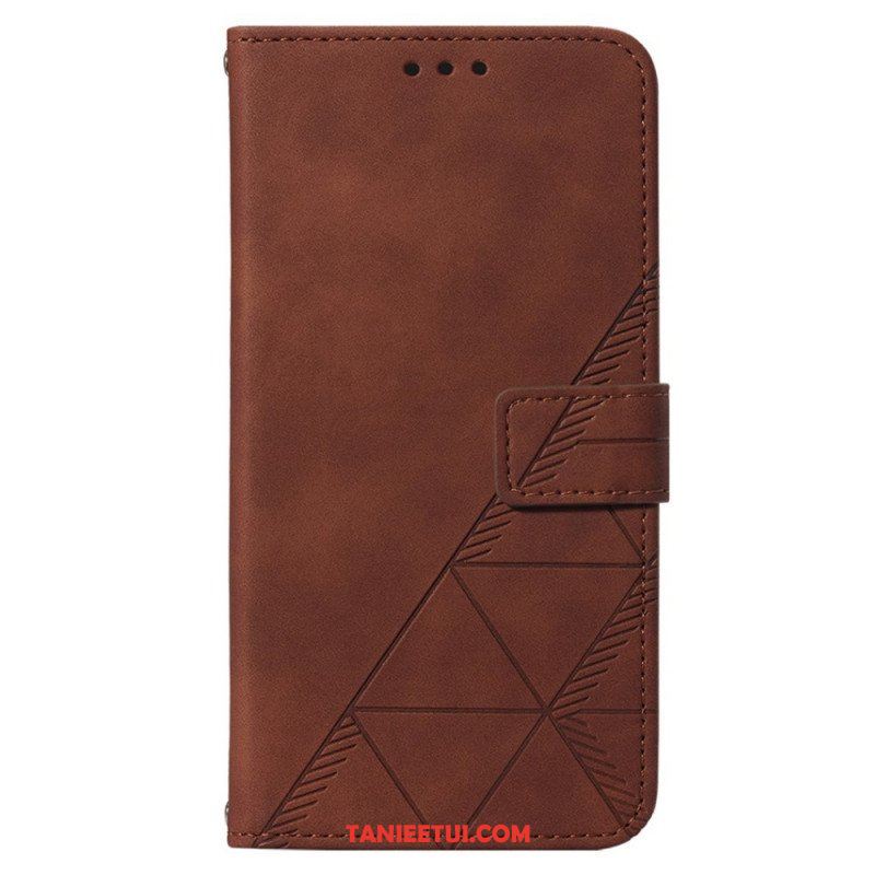 Etui Folio do OnePlus Nord 2T 5G Trójkąty Ze Smyczą