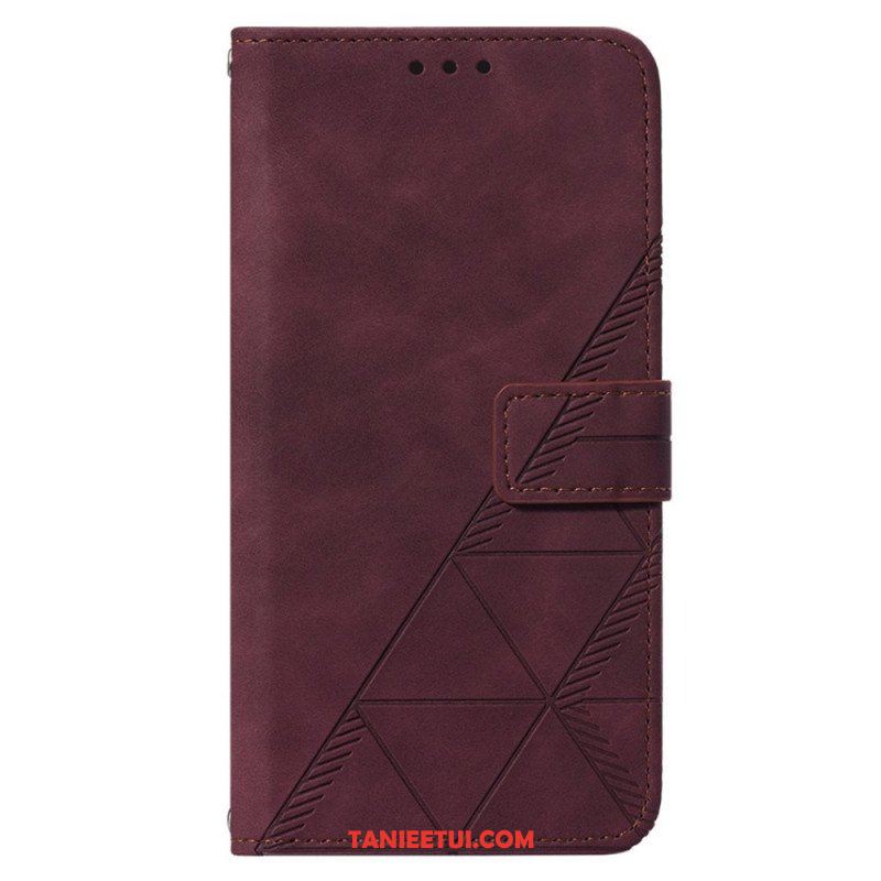 Etui Folio do OnePlus Nord 2T 5G Trójkąty Ze Smyczą