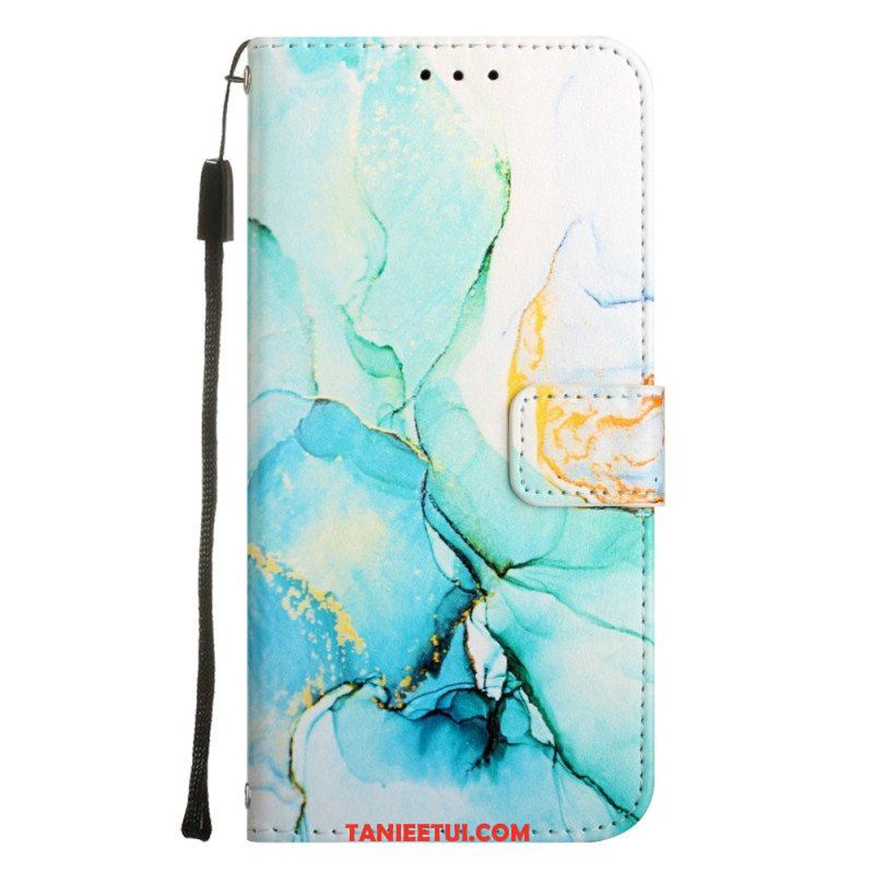 Etui Folio do OnePlus Nord 2T 5G z Łańcuch Pasek Marmuru