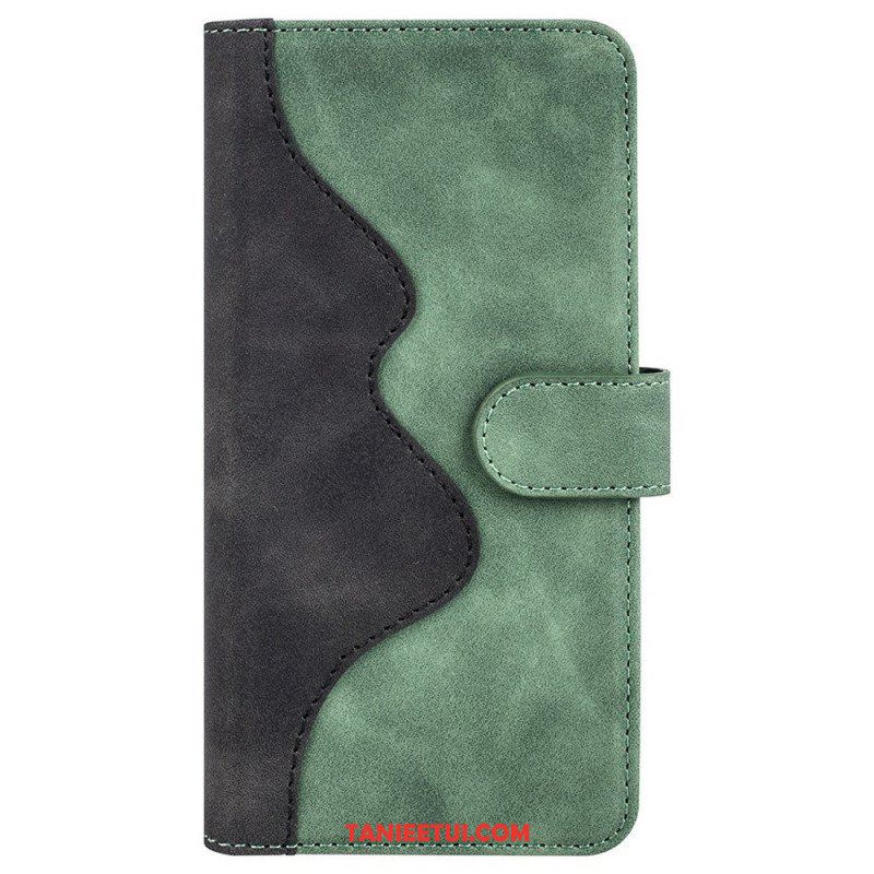 Etui Folio do OnePlus Nord CE 2 5G Dwukolorowa Sztuczna Skóra