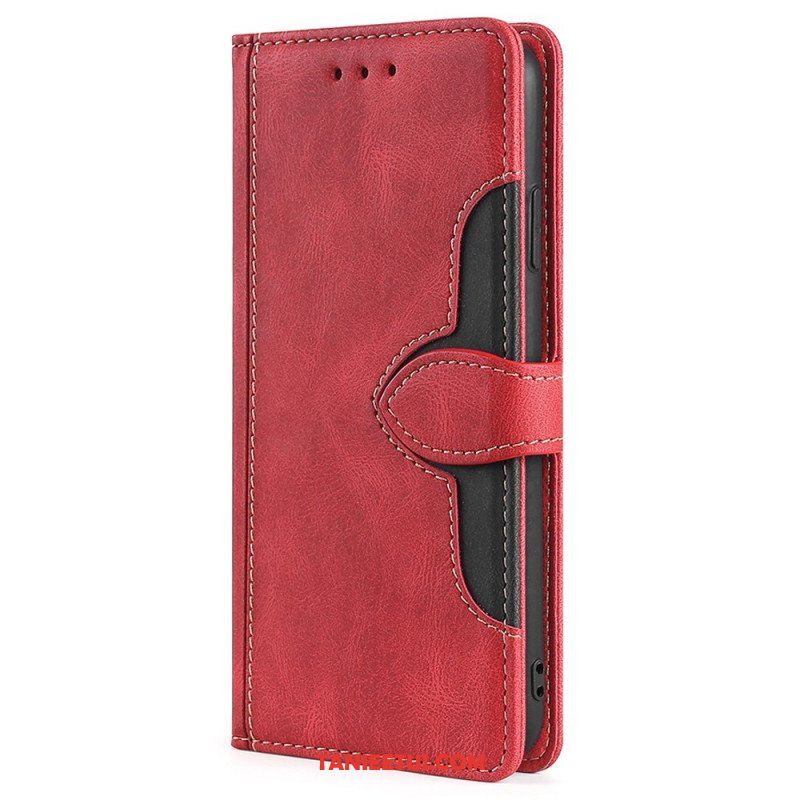 Etui Folio do OnePlus Nord CE 2 Lite 5G Stylowa Dwukolorowa Sztuczna Skóra