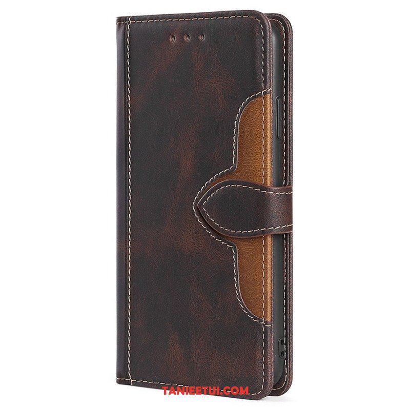 Etui Folio do OnePlus Nord CE 2 Lite 5G Stylowa Dwukolorowa Sztuczna Skóra