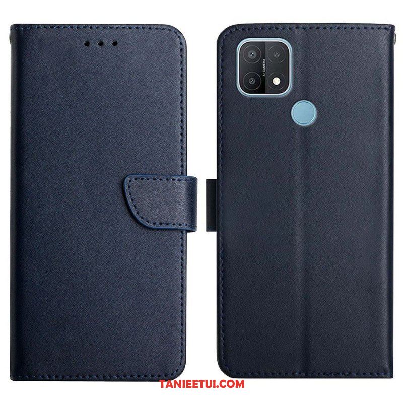 Etui Folio do Oppo A15 Prawdziwa Skóra Nappa