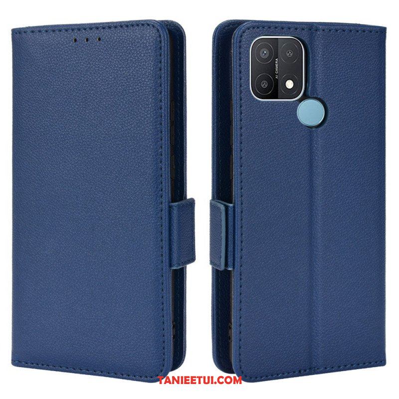 Etui Folio do Oppo A15 Skórzany Futerał Flap Double Litchi Nowe Kolory