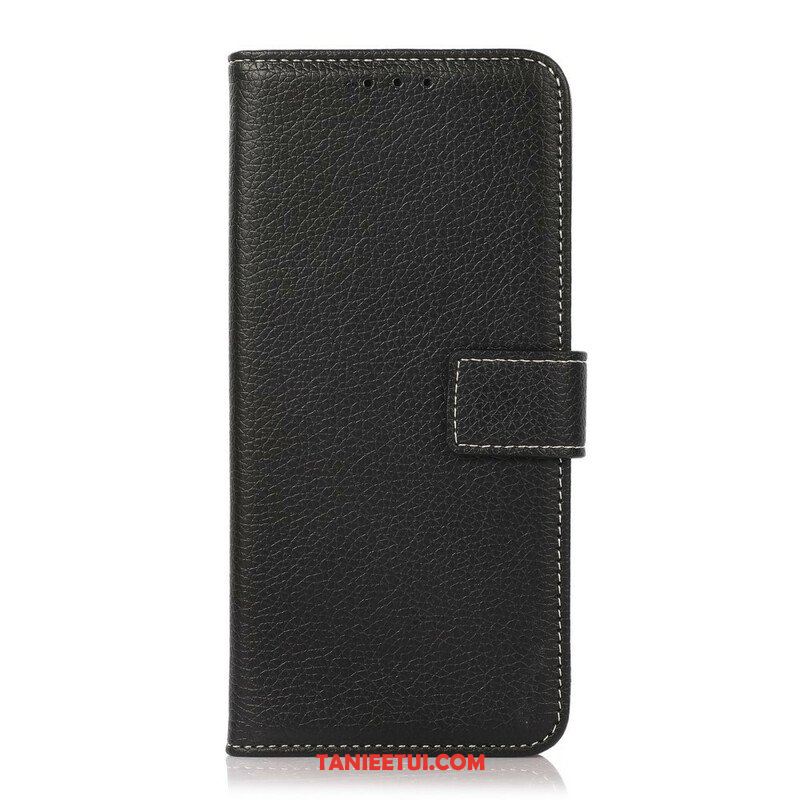 Etui Folio do Oppo A16 / A16s Szwy Liczi Z Efektem Skóry