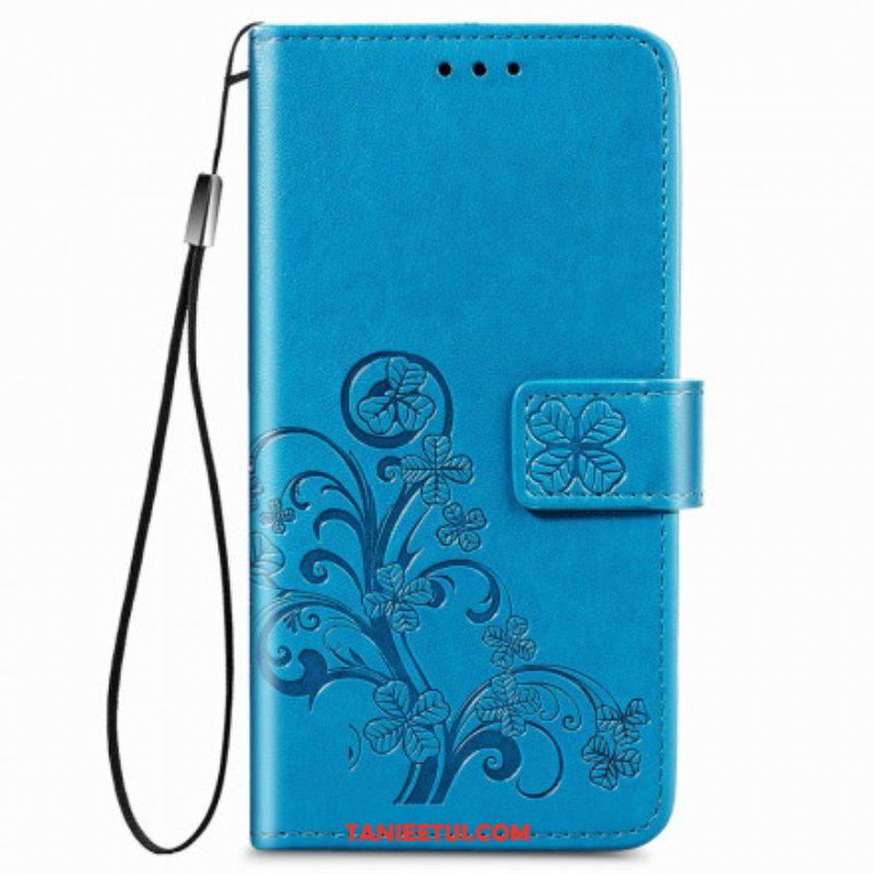 Etui Folio do Oppo A54 5G / A74 5G Czterolistna Koniczyna