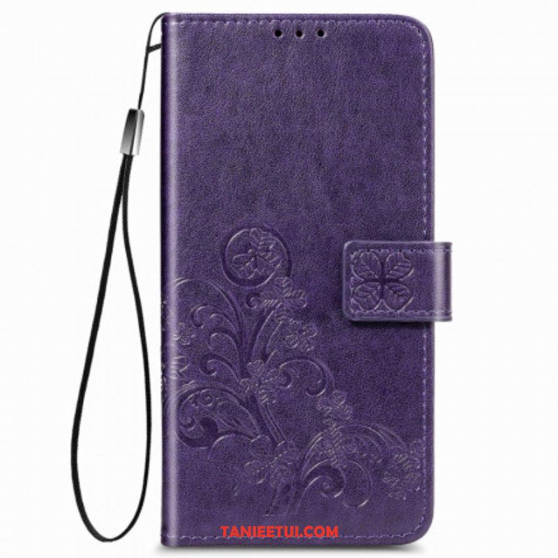 Etui Folio do Oppo A54 5G / A74 5G Czterolistna Koniczyna