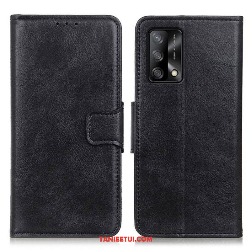 Etui Folio do Oppo A74 4G Dwustronne Zapięcie Z Efektem Skóry