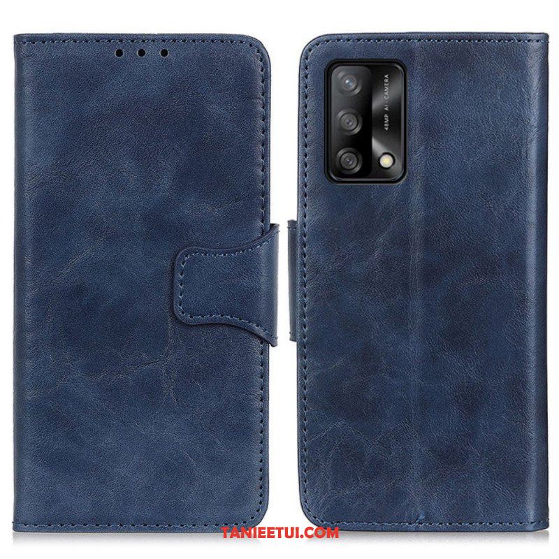 Etui Folio do Oppo A74 4G Dwustronne Zapięcie Ze Skóry Dwoinowej