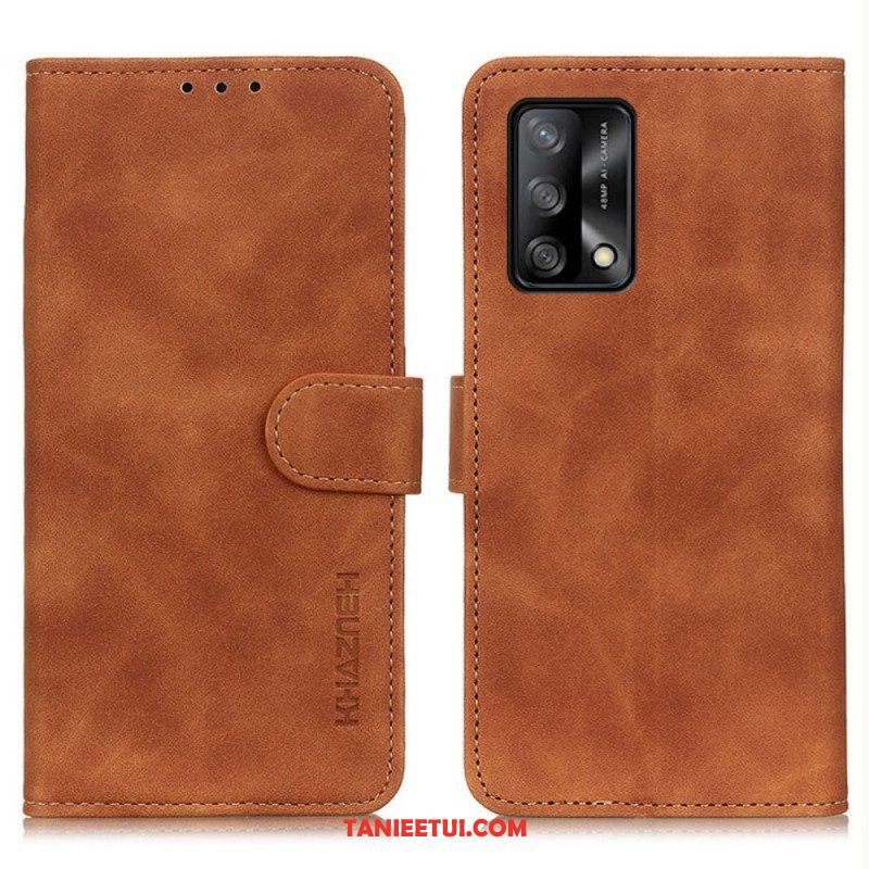 Etui Folio do Oppo A74 4G Khazneh Efekt Skóry W Stylu Vintage