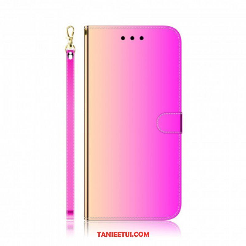 Etui Folio do Oppo A94 5G Osłona Lusterka Ze Sztucznej Skóry