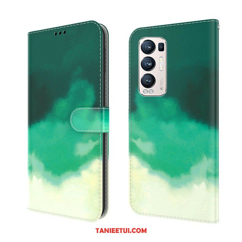 Etui Folio do Oppo Find X3 Neo Streszczenie Kolorowe