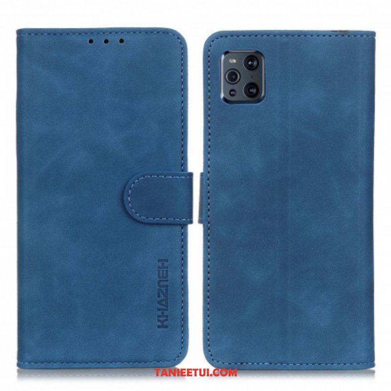 Etui Folio do Oppo Find X3 Pro Matowy Efekt Skóry Vintage Khazneh