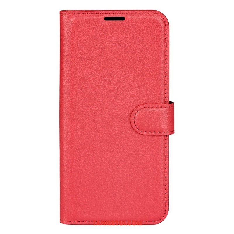 Etui Folio do Oppo Find X5 Lite Klasyczna Sztuczna Skóra Liczi