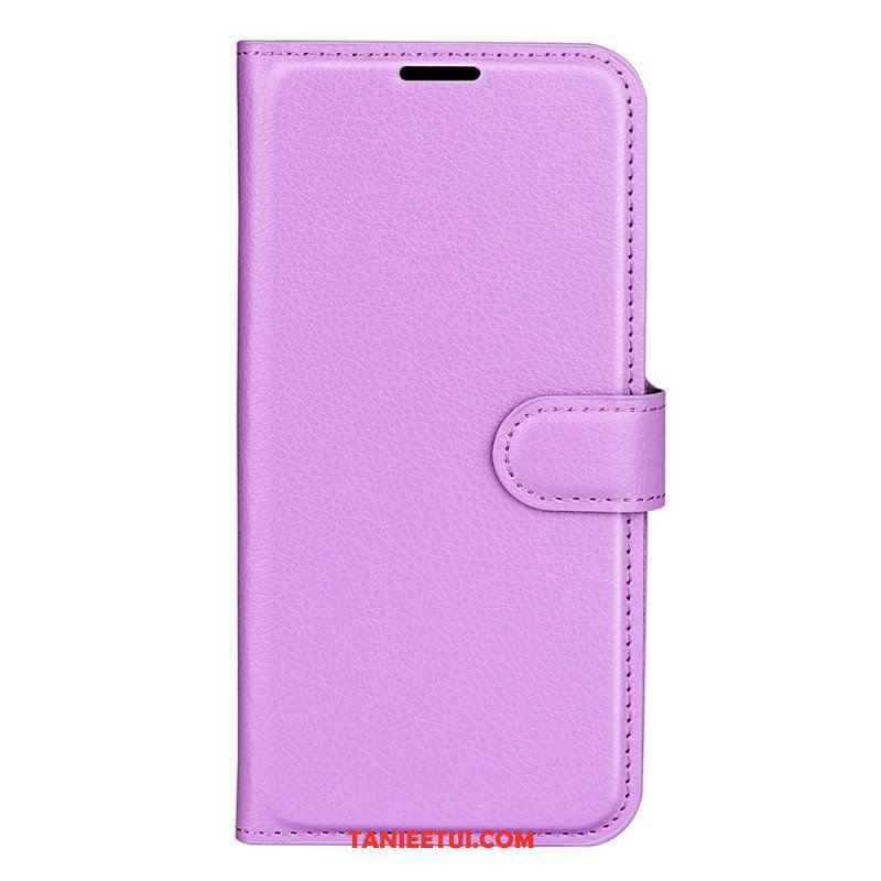 Etui Folio do Oppo Find X5 Lite Klasyczna Sztuczna Skóra Liczi