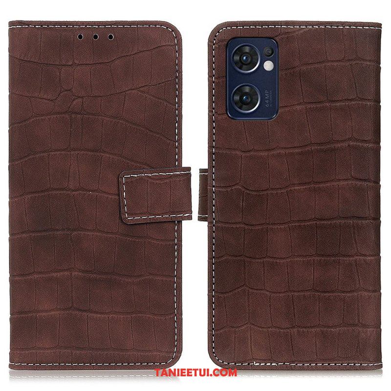 Etui Folio do Oppo Find X5 Lite Moc Krokodyla