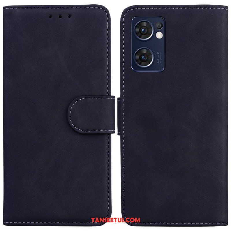 Etui Folio do Oppo Find X5 Lite Monochromatyczny Efekt Skóry