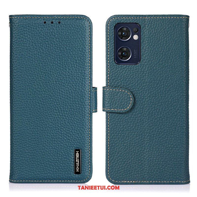 Etui Folio do Oppo Find X5 Lite Oryginalna Skóra Khazneh Litchi