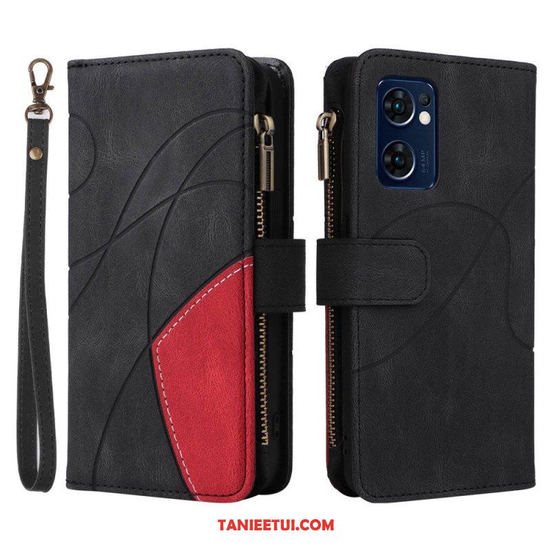 Etui Folio do Oppo Find X5 Lite Wielofunkcyjny Dwukolorowy