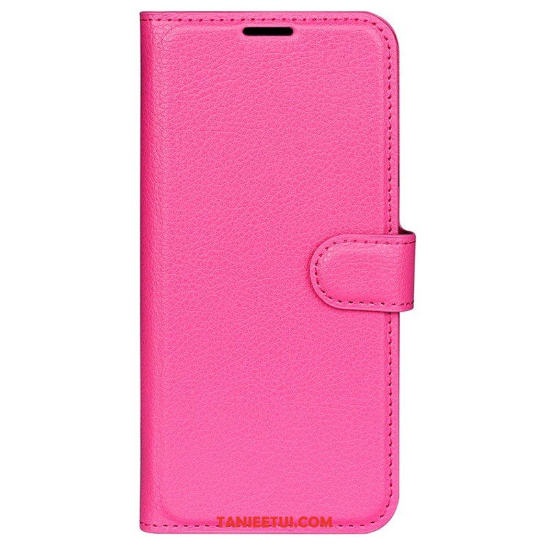 Etui Folio do Oppo Find X5 Pro Klasyczna Sztuczna Skóra Liczi