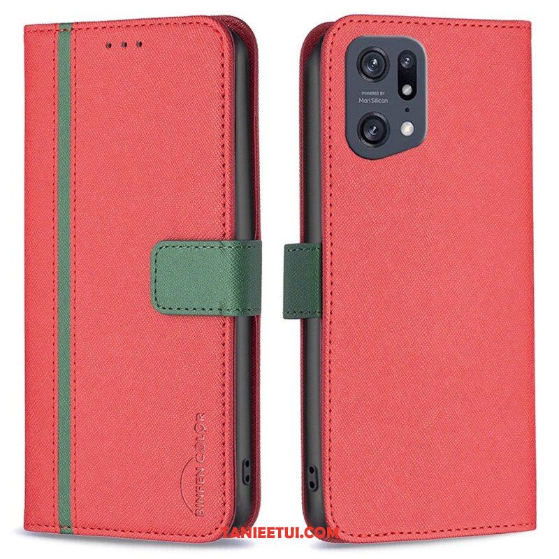 Etui Folio do Oppo Find X5 Pro Tetxuré Binfen Color Ze Sztucznej Skóry