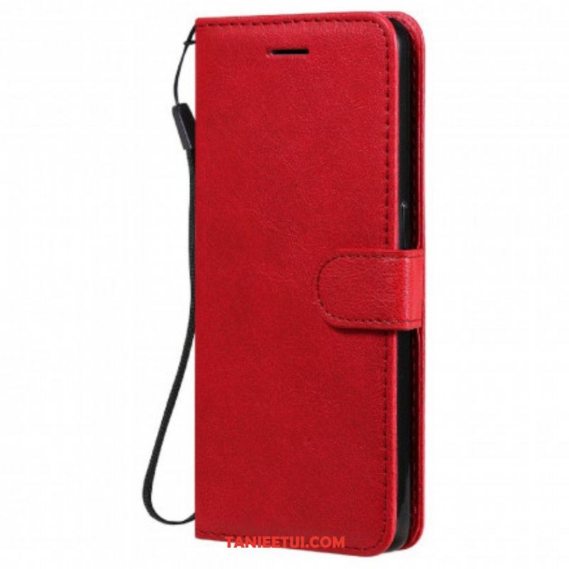 Etui Folio do Oppo Reno 6 5G z Łańcuch Solid Color Series Strappy