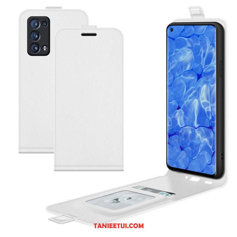 Etui Folio do Oppo Reno 6 Pro 5G Klasyczne Zamknięcie W Pionie Z Teksturą Liczi