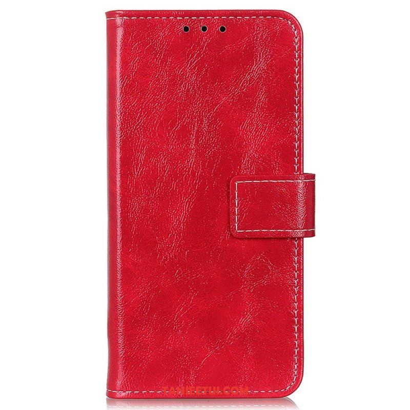 Etui Folio do Oppo Reno 7 Lakierowana Ze Szwami