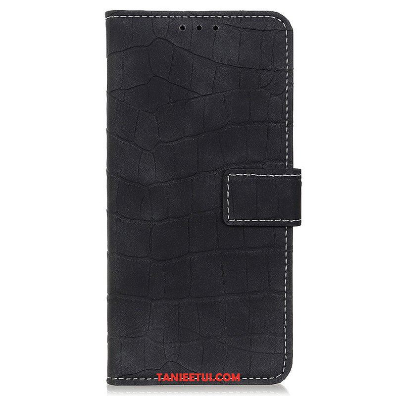 Etui Folio do Oppo Reno 7 Styl Skóry Krokodyla