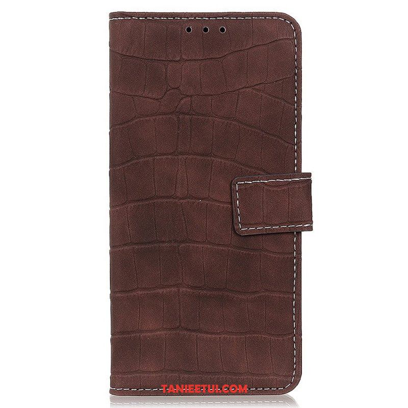 Etui Folio do Oppo Reno 7 Styl Skóry Krokodyla