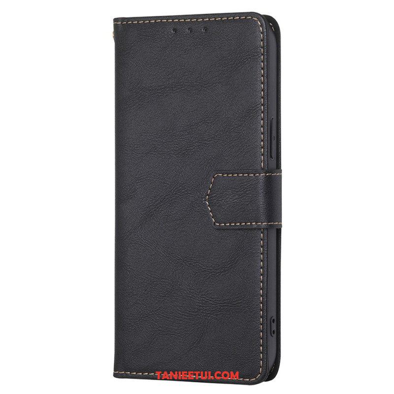 Etui Folio do Oppo Reno 8 Garbowana Sztuczna Skóra