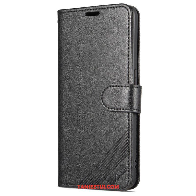 Etui Folio do Oppo Reno 8 Lite Stylizacja Skóry Azns